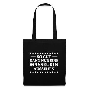 Masseurin Spruch Beruf Massage Masseurin Geschenk - Stoffbeutel - Schwarz - Vorne