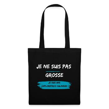 Je ne suis pas grosse - Sac en tissu - noir - Devant