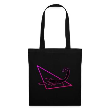 Scorpion en violet/rose - Sac en tissu - noir - Devant