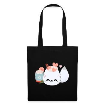 Renard arctique mignon - Sac en tissu - noir - Devant