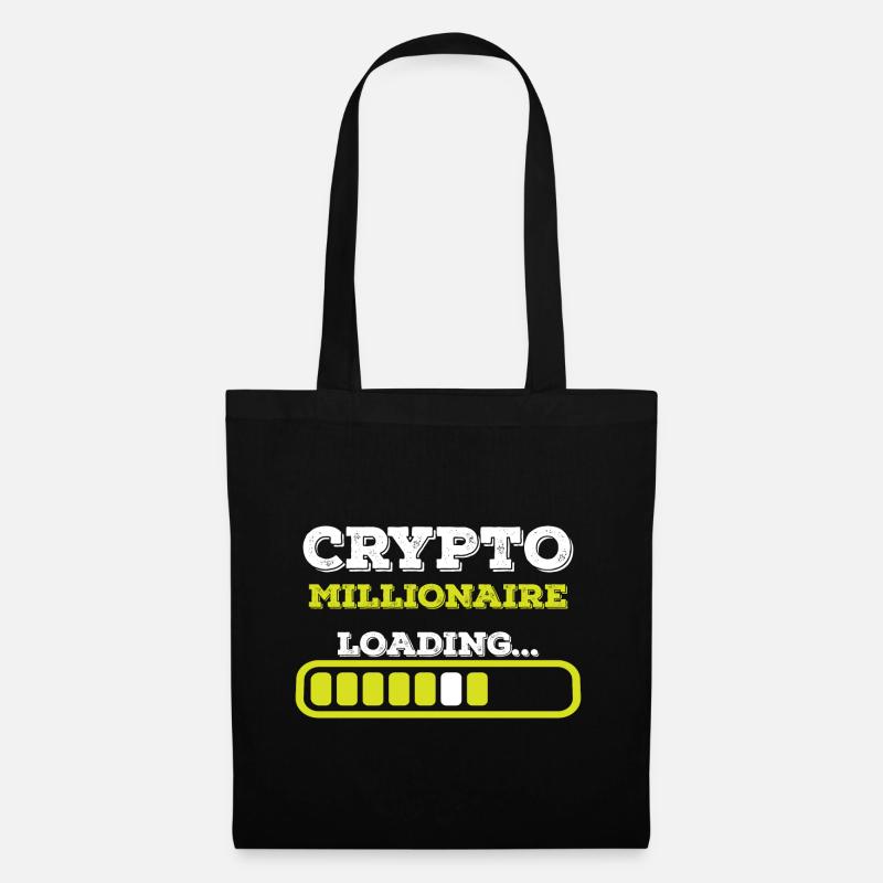 Krypto Bitcoin Bitcoins Crypto Blockchain - Stoffbeutel - Schwarz