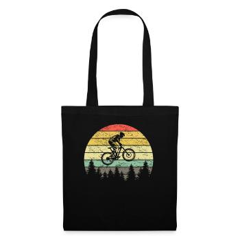 Cadeau de vélo vintage VTT rétro VTT - Sac en tissu - noir - Devant