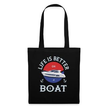 Boot - Stoffbeutel - Schwarz - Vorne