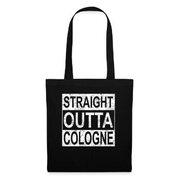 Straight Outta Cologne Old School Vintage de Cologne - Sac en tissu - noir - Devant