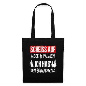 Schwarzwald Baden Badisch Lustige Sprüche Geschenk - Stoffbeutel - Schwarz - Vorne