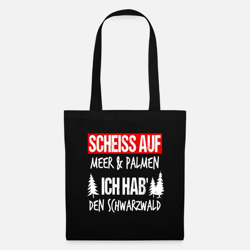 Schwarzwald Baden Badisch Lustige Sprüche Geschenk - Stoffbeutel - Schwarz