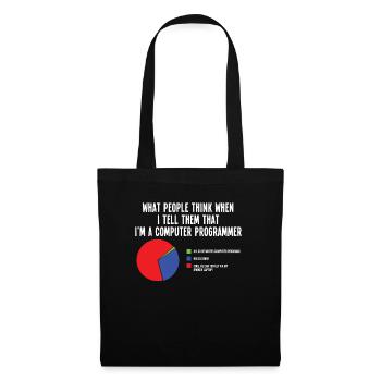 Dire drôle pour les programmeurs en informatique - Sac en tissu - noir - Devant