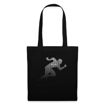 Coureur - Sac en tissu - noir - Devant