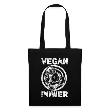 Vegan Gorilla Dumbbell Fitness Gym Power - Tote Bag - black - Front