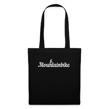 Mountainbike MTB Geschenk für Mountainbiker - Stoffbeutel - Schwarz - Vorne
