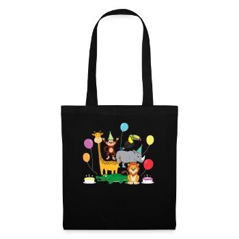 Birthday Zoo Animals Kindergarten Party Gift - Tote Bag - black - Front