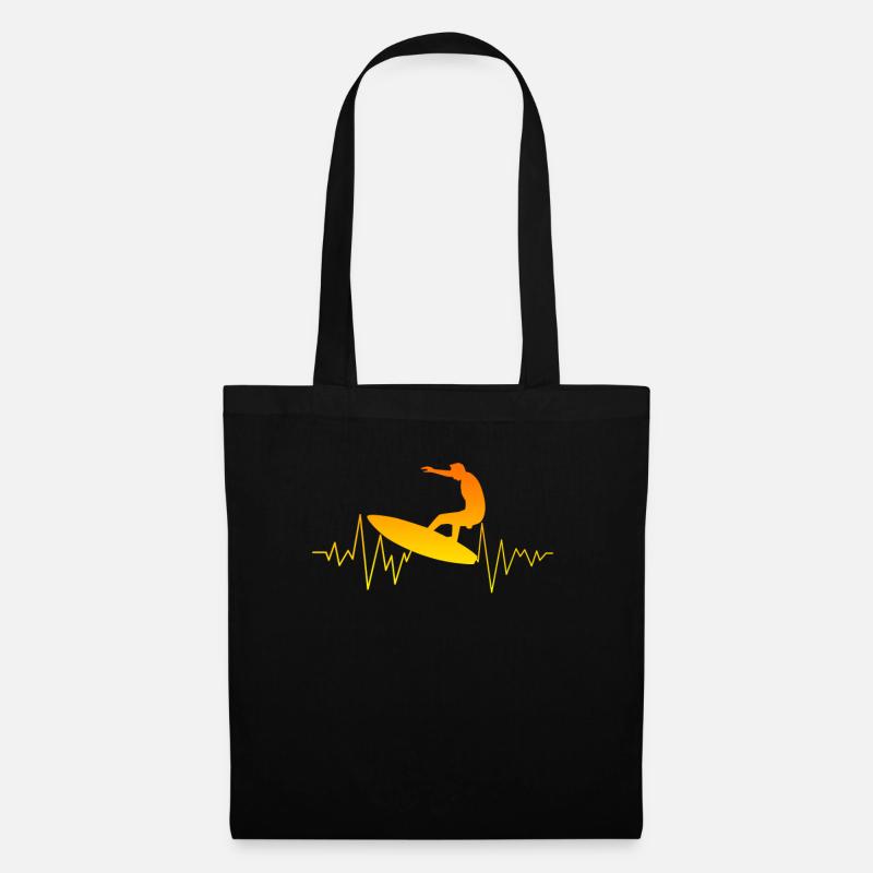 Surfing surfer - Tote Bag - black