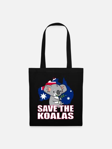 Koala - Save the Koalas. - Tote Bag - black