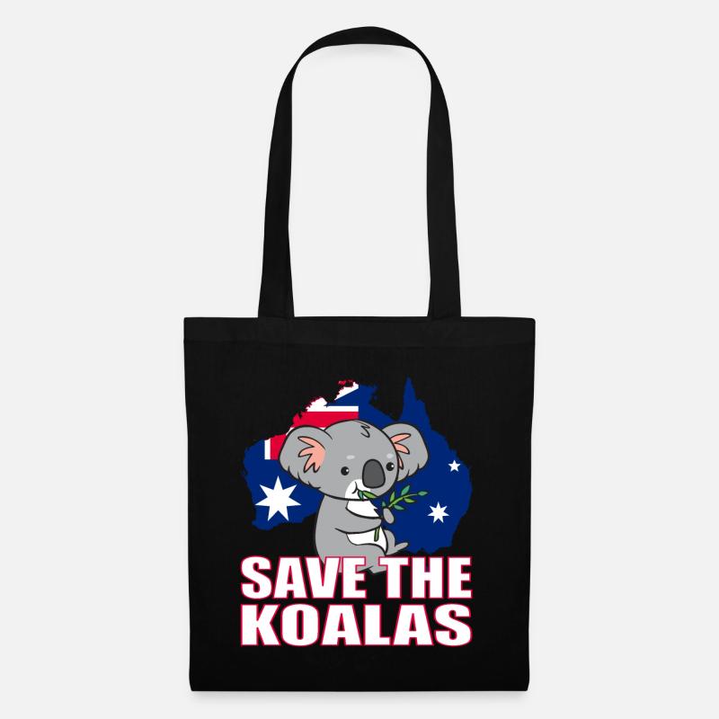 Koala - Save the Koalas. - Tote Bag - black