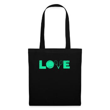 Raquette de tennis Tennis Love - Sac en tissu - noir - Devant