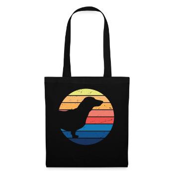 Funny Dachshund owner Teckel | Dachshund holder - Tote Bag - black - Front