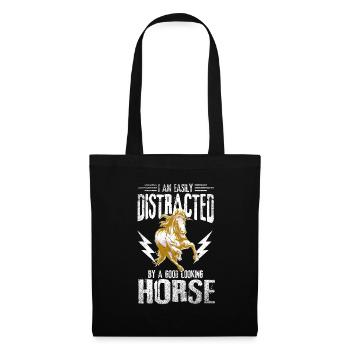 équestre - Sac en tissu - noir - Devant