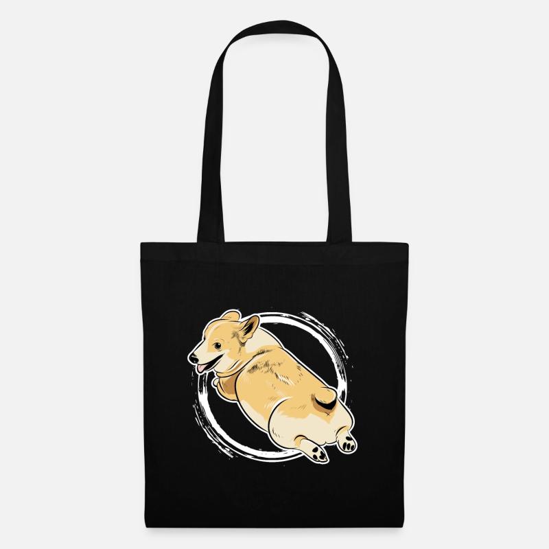 Corgi - Tote Bag - black
