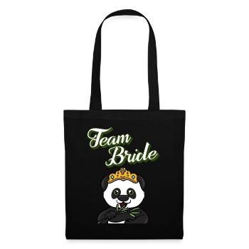 Junggesellinnenabschied m. Panda, Pandabär - Stoffbeutel - Schwarz - Vorne