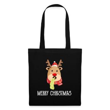 Ugly Christmas reindeer - Stoffbeutel - Schwarz - Vorne