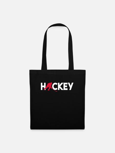 Chemise de joueur de hockey, cadeau d'amour de hockey - Sac en tissu - noir