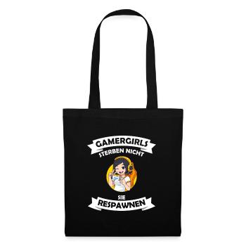 Gamer Girl Geburtstagsgeschenk - Stoffbeutel - Schwarz - Vorne
