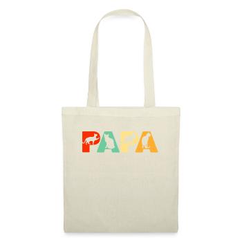 Retro Cat Dad Shirt, Funny Papa Cat Father Gift - Tote Bag - nature - Front