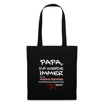 Papa ich werde immer deine tochter sein Geschenk - Stoffbeutel - Schwarz - Vorne