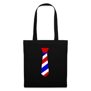 Cravate de barbier - Sac en tissu - noir - Devant