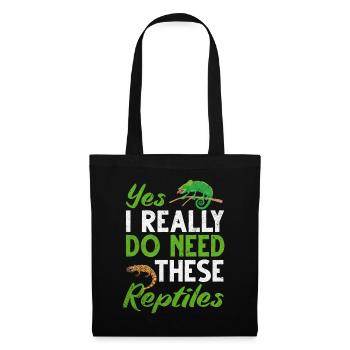 Amant de reptiles drôles cadeaux serpents - Sac en tissu - noir - Devant