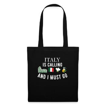 Italie italienne italienne femme cadeau de vacances de Rome - Sac en tissu - noir - Devant