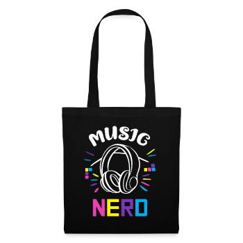 Nerd dj - Sac en tissu - noir - Devant