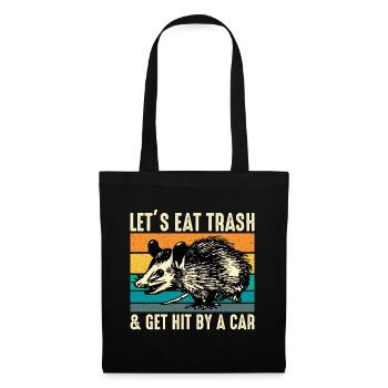 Drôle animal disant idée cadeau vintage possum - Sac en tissu - noir - Devant