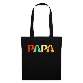Climber Hiker Dad, Retro Papa Hiking Father's Gift - Tote Bag - black - Front