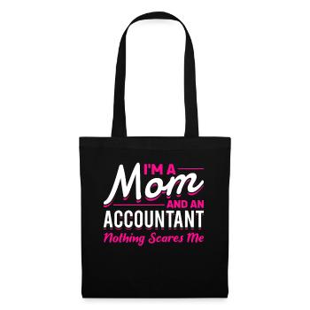 Femmes maman comptable comptabilité plus drôle - Sac en tissu - noir - Devant