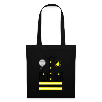Fireman Costume Carnival Carnival Disguise - Tote Bag - black - Front