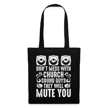 Église Son Homme Audio Ingénieur technique chrétien - Sac en tissu - noir - Devant