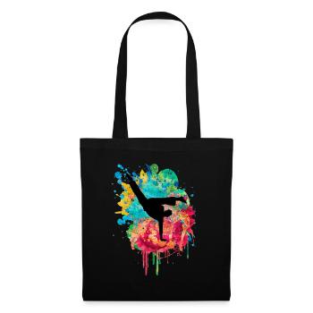 Combattant de Capoeira - Sac en tissu - noir - Devant