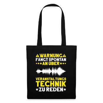 Veranstaltungstechniker Event Technician - Stoffbeutel - Schwarz - Vorne