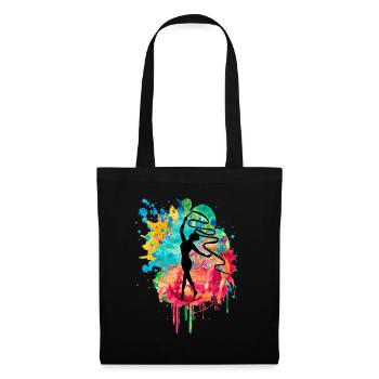 Gymnastique et gymnastique - PopArt Style - Sac en tissu - noir - Devant