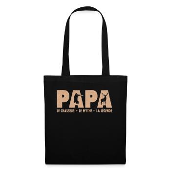 Papa Le Chasseur L'homme Le Mythe La Légende - Sac en tissu - noir - Devant