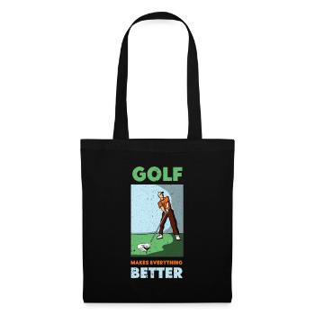 Golf Golfer Golf Club Golf Ball Golf Course - Tote Bag - black - Front