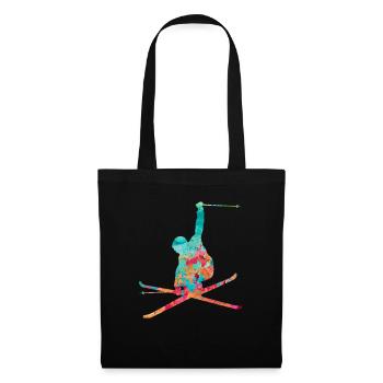 Skier Winter Sports - PopArt Style - Tote Bag - black - Front