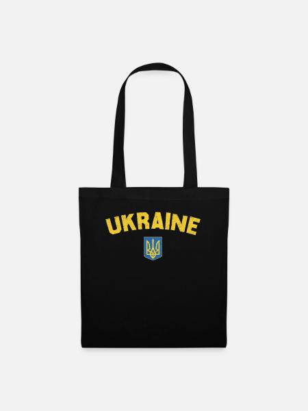 UKRAINE Flagge - Stoffbeutel - Schwarz