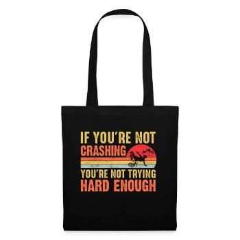 Crashing With The Bike Is The Key - Tote Bag - black - Front