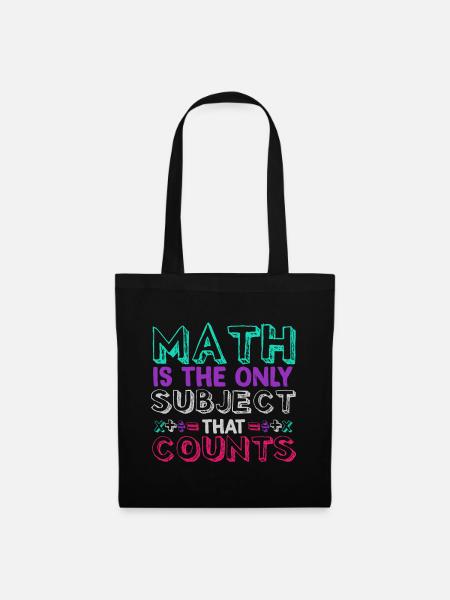 Mathe zählt - Stoffbeutel - Schwarz