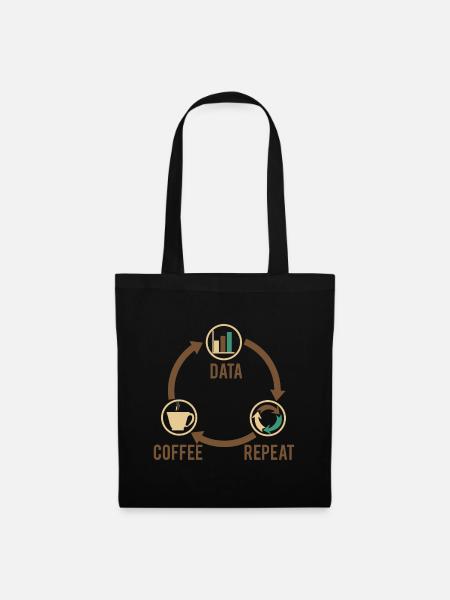 Café de données - Sac en tissu - noir
