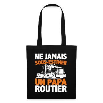 Ne Jamais Sous-estimer Un Papa Routier - Sac en tissu - noir - Devant
