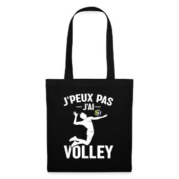 Je Peux Pas J'ai Volley - Sac en tissu - noir - Devant