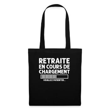 Retraite En Cours De Chargement Veuillez Patientez - Sac en tissu - noir - Devant